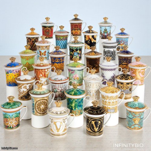 Versace Rosenthal 30 Years Limited Edition Mug Set – Complete 24-Piece Collection SKU: 19315-800000-90024