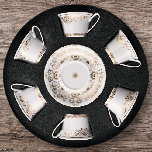 Versace Medusa Gala Tea Cup Set Set with 6 Tea Cups & Saucers  Item Number: 19325-403635-29253