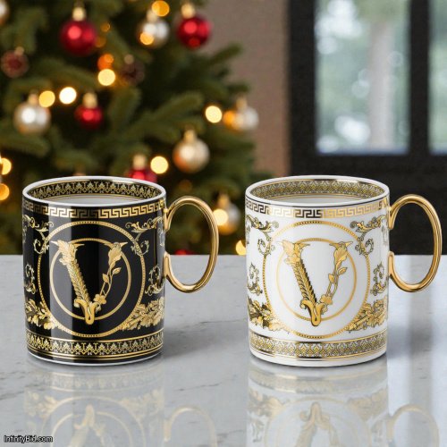 Versace Virtus Gala – Set of 2 Porcelain Mugs with Handle