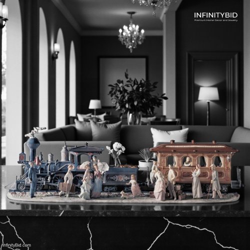 Lladro A Grand Adventure Train Sculpture – Rare Limited Edition High Porcelain 01001888