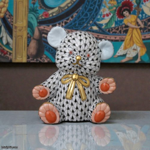 Herend Teddy Bear  SKU: 15377000-VHN Hand-Painted Porcelain from Hungary