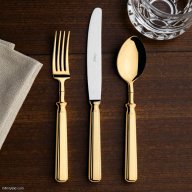 Cutipol Piccadilly Gold – 130-Piece Cutlery Set  Mirror Polished | Gold Plated