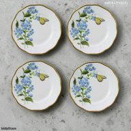 Set of 4 Herend Dessert Plates – Hand-Painted Fine Porcelain – SKU: 20515000-FLA-AS
