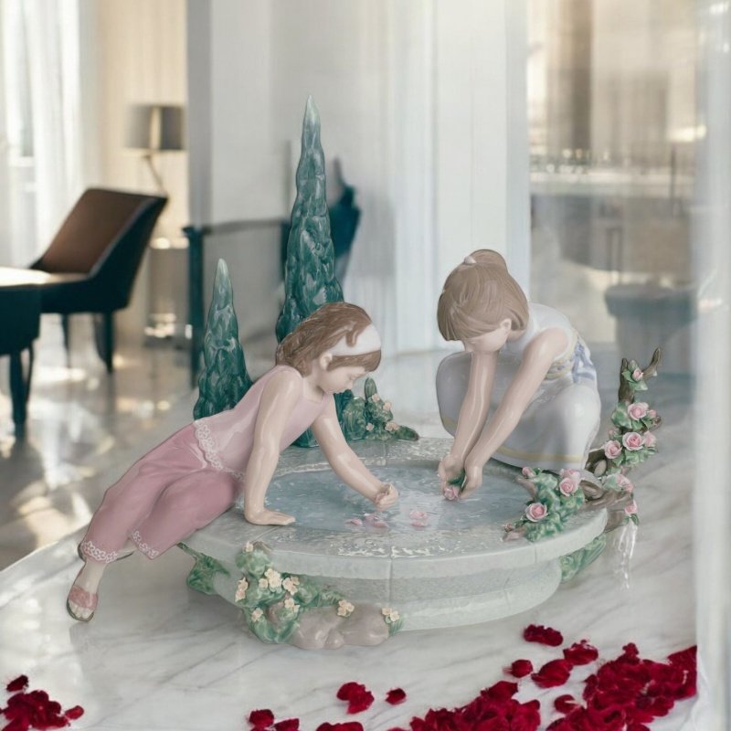 Lladro Petals in The Pond Children Figurine  SKU: 01008355