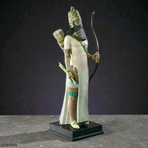 Limited Edition Assyrian Archer Sculpture | High Porcelain Masterpiece SKU: 01009169