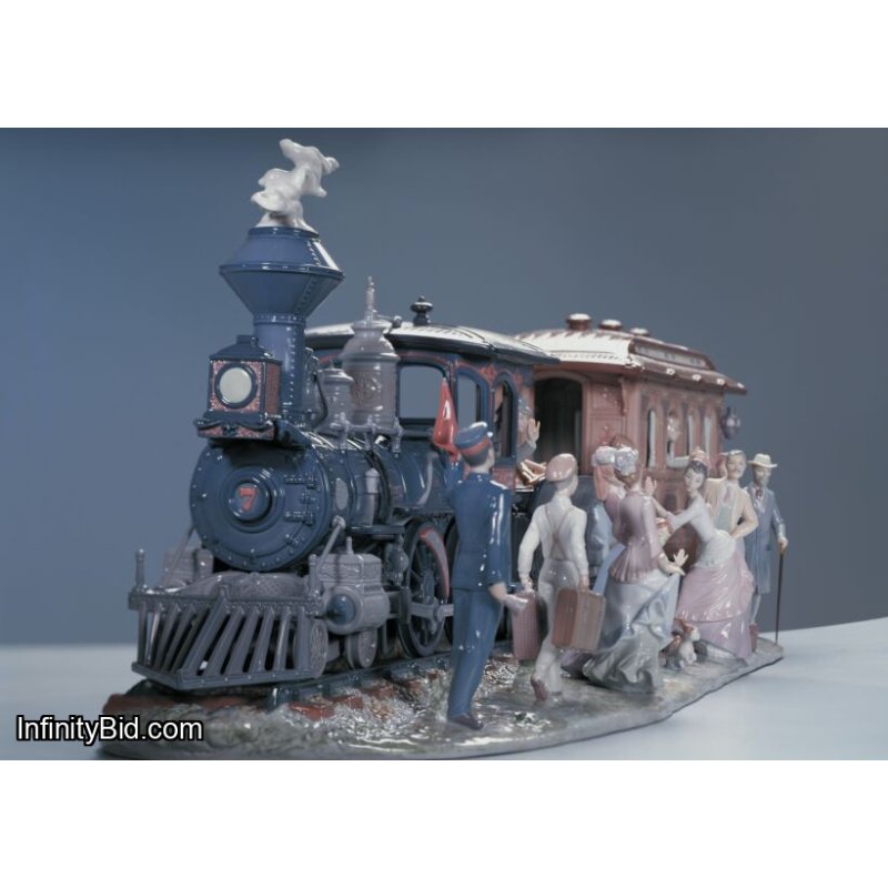 Lladro A Grand Adventure Train Sculpture – Rare Limited Edition High Porcelain 01001888