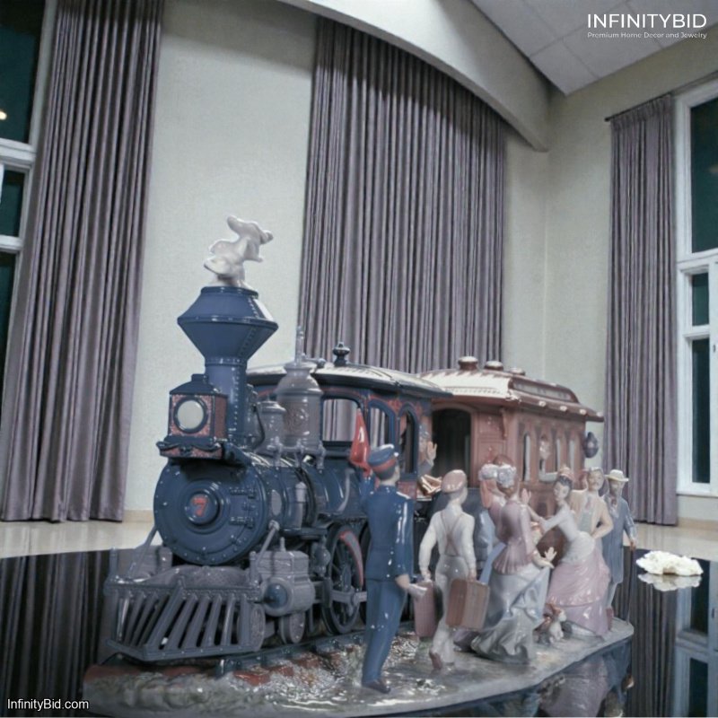 Lladro A Grand Adventure Train Sculpture – Rare Limited Edition High Porcelain 01001888