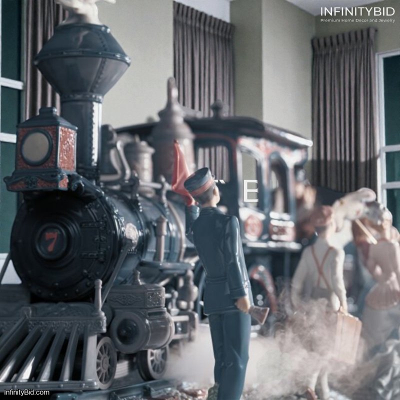 Lladro A Grand Adventure Train Sculpture – Rare Limited Edition High Porcelain 01001888