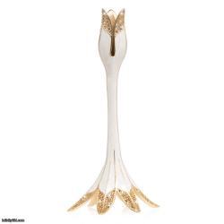 Abraham Tulip Medium White Candlestick Holder JAY STRONGWATER SDH2535-283