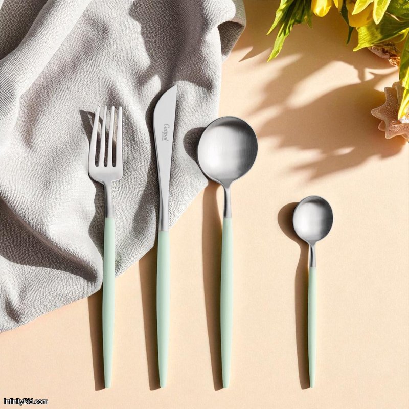 Cutipol GOA Celadon 60-Piece Luxury Cutlery Set – Modern Portuguese Flatware for 6 People