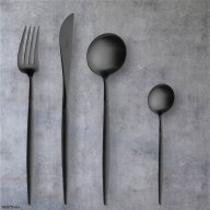 Cutipol GOA All Black – 24-Piece Cutlery Set for 6 People