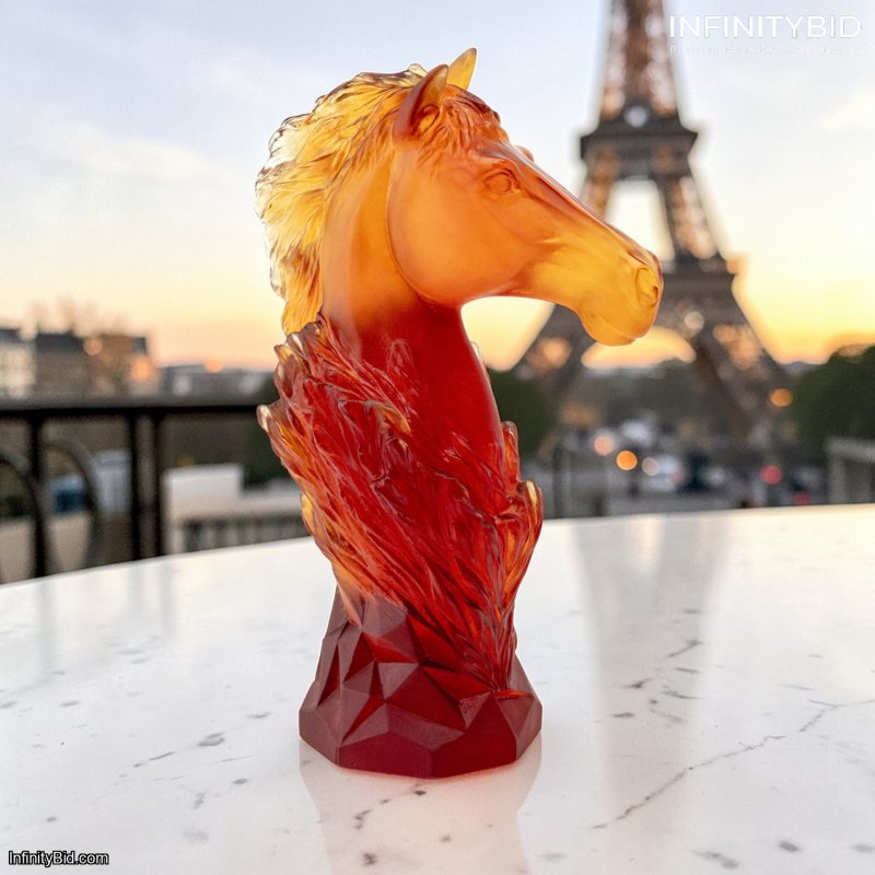 DAUM Cavalcade Amber Chess Knight 05791 – Limited Edition of 250 ​SKU: 05791