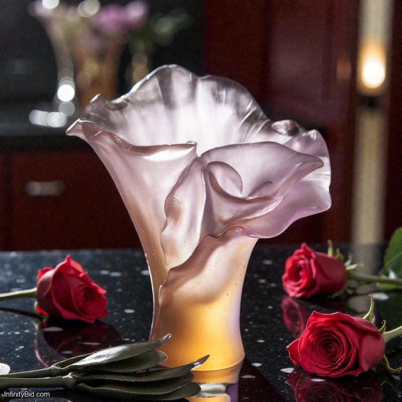 Daum Arum Small Vase – Amber-Pink SKU: 05723-1