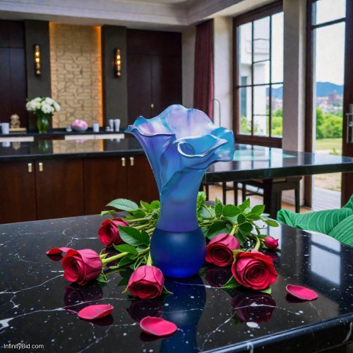 Daum Arum Small Vase – Midnight Blue SKU: 05723