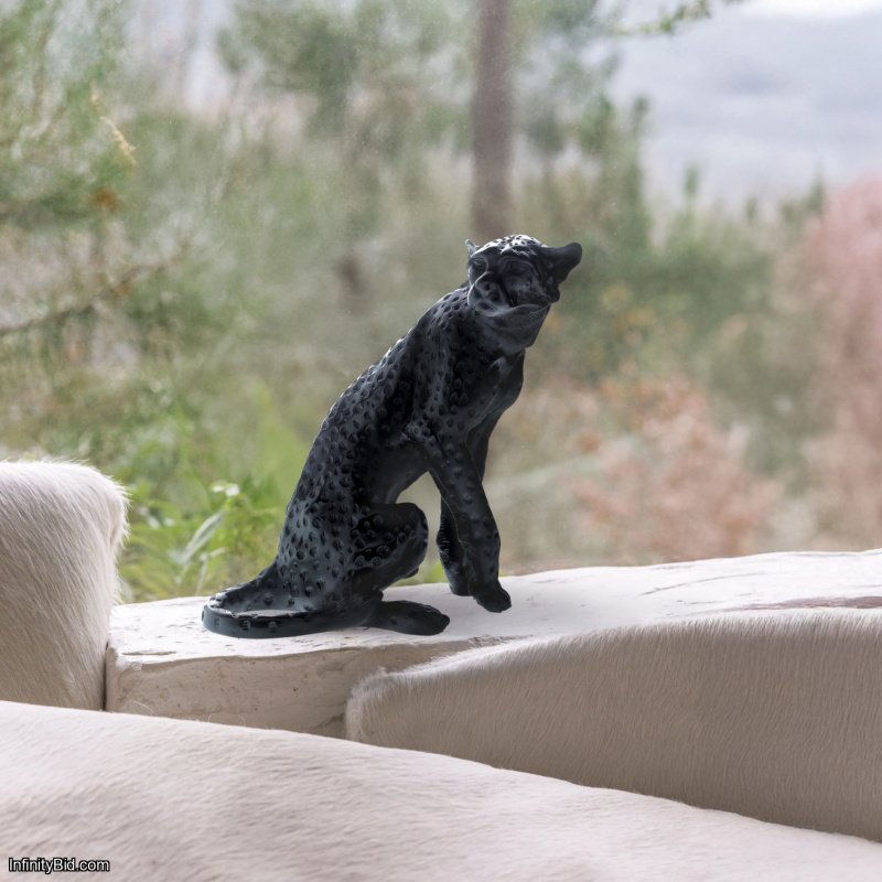 Daum Black Cheetah By Jean-François Leroy  SKU: 02677-1