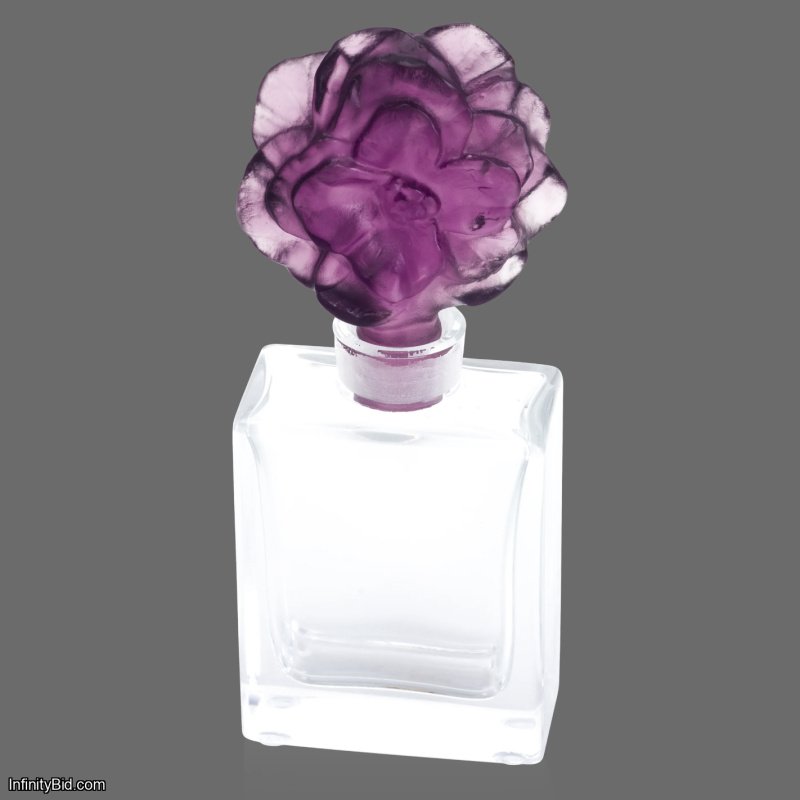 Daum Camelia Perfume Bottle - Purple French Crystal  SKU: 05735/C