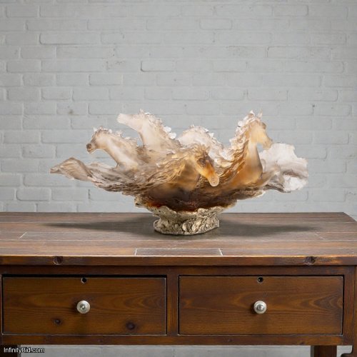 Daum – Cavalcade Centerpiece Glazed Brown · Limited Edition of 125 SKU: 05592-6