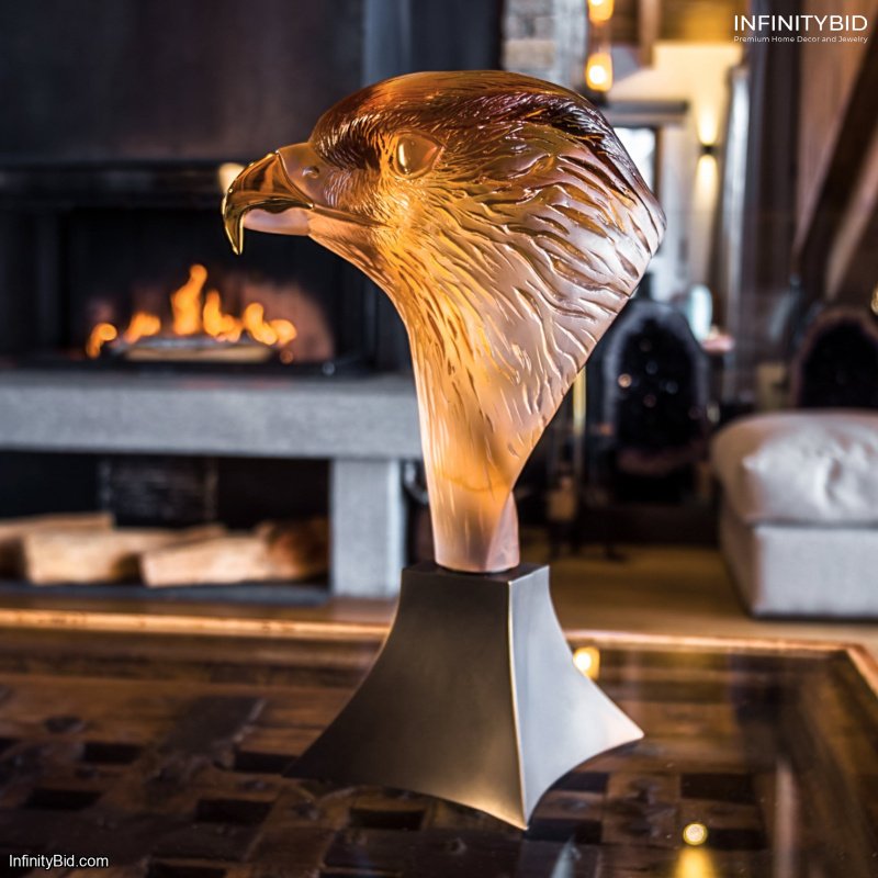 Daum Falcon Head Sculpture – Limited Edition of 375 – SKU: 05666
