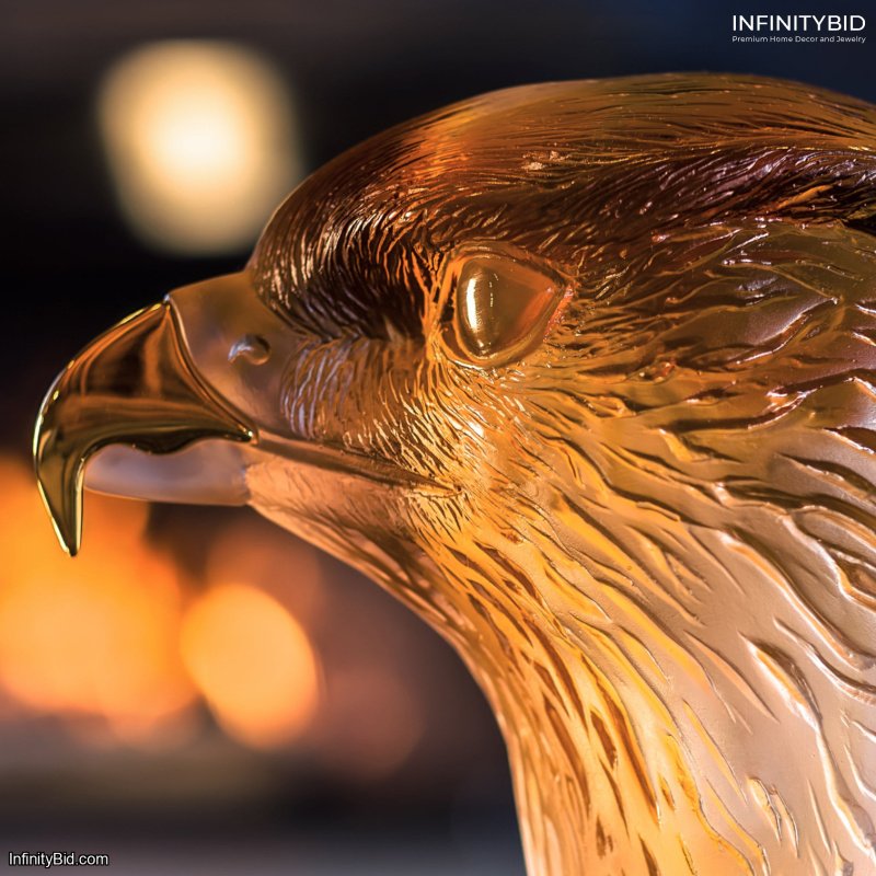 Daum Falcon Head Sculpture – Limited Edition of 375 – SKU: 05666