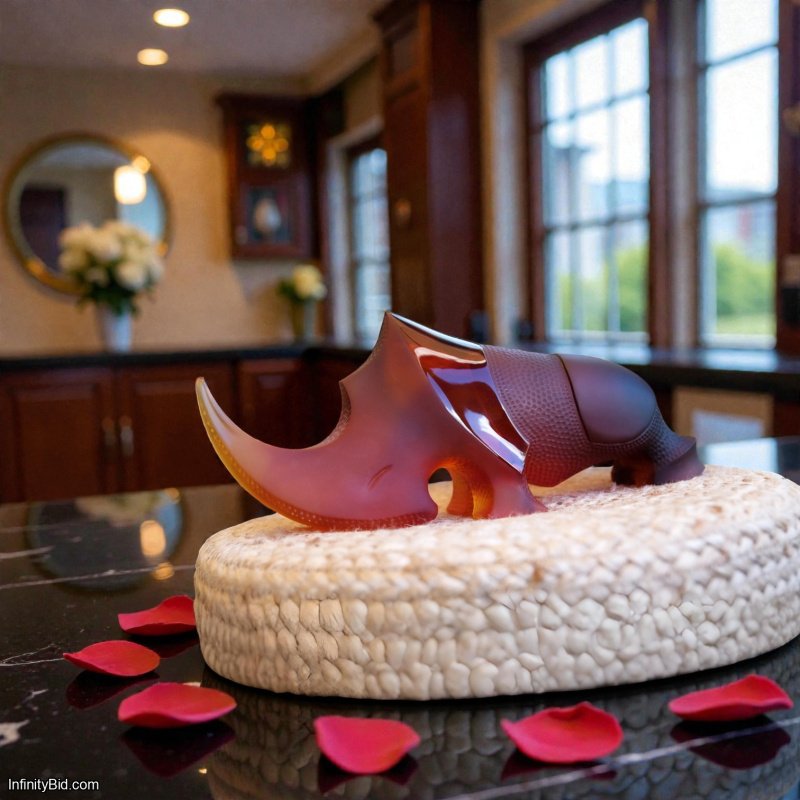 Daum Gé Pellini Ongava Rhinoceros – Blue SKU: 05775 Limited Edition: 125 pieces