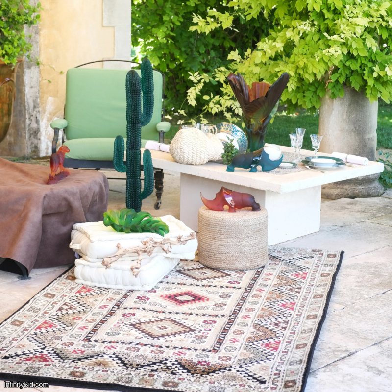 Daum Gé Pellini Ongava Rhinoceros – Blue SKU: 05775 Limited Edition: 125 pieces