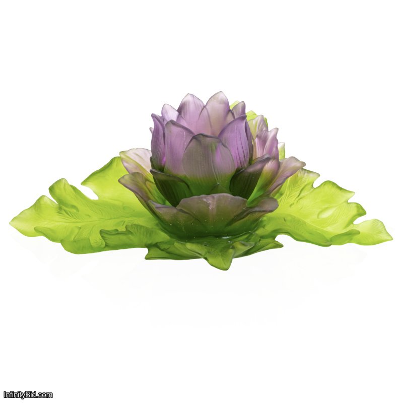 Daum Jardin de Lotus Duo Centerpiece - Limited Edition  SKU: 05870