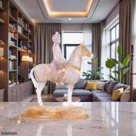 Daum Marwari Horseman – Limited Edition with Hand-Applied Gold Leaf