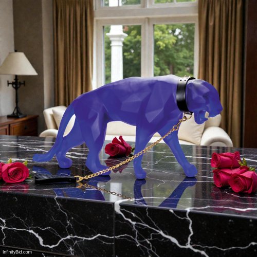 Daum × Richard Orlinski – Large Wild Panther (Blue) SKU: 05356 Edition: Limited Edition of 8