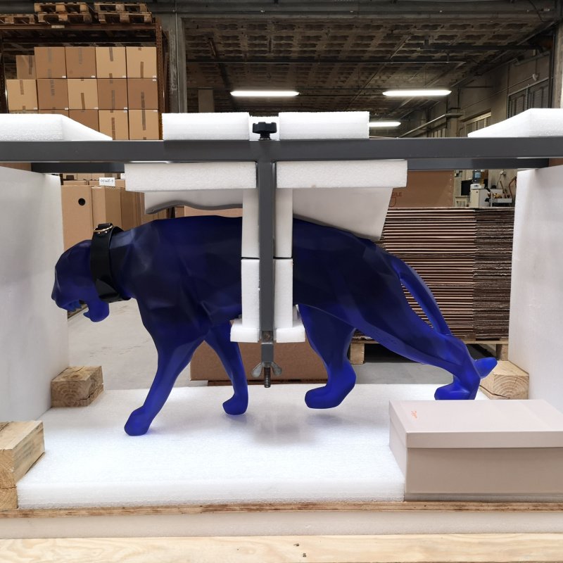 Daum × Richard Orlinski – Large Wild Panther (Blue) SKU: 05356 Edition: Limited Edition of 8