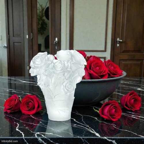 Daum Rose Passion – Small Vase (White) SKU: 05287-1