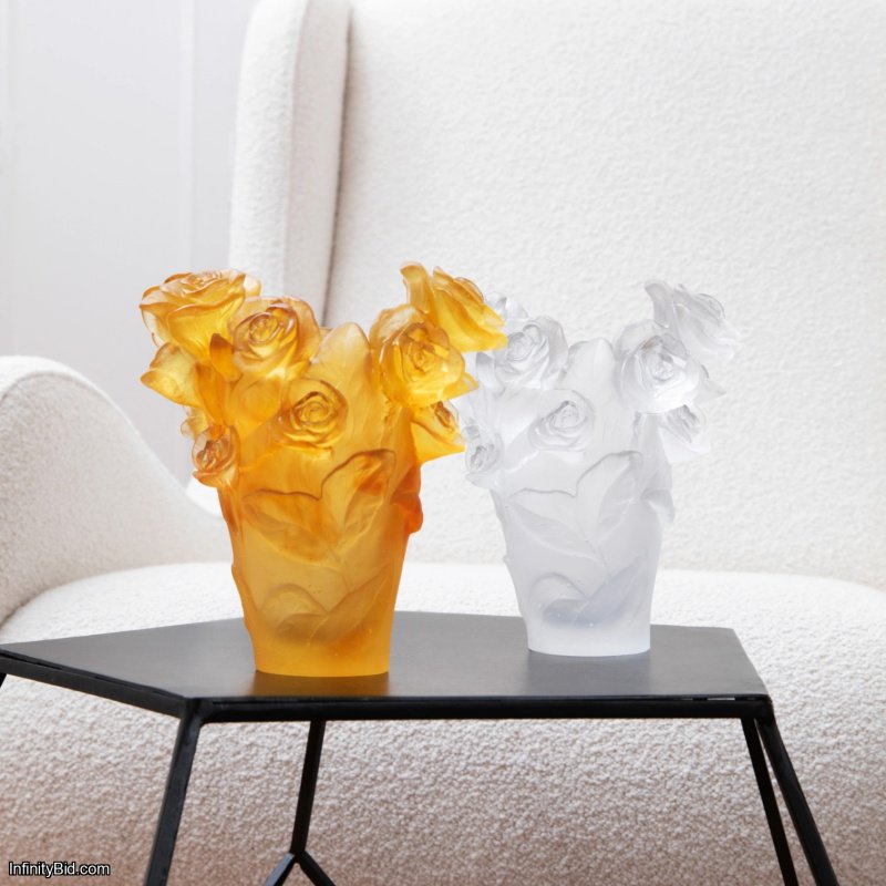 Daum Rose Passion – Small Vase (Yellow) SKU: 05287-8