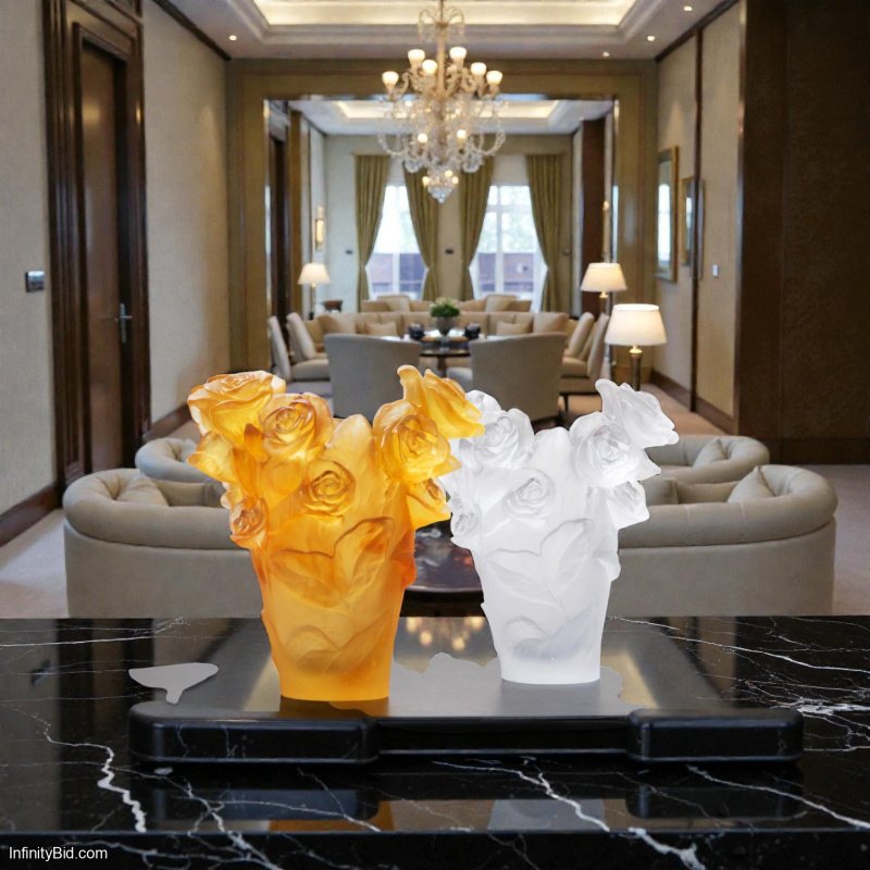 Daum Rose Passion – Small Vase (Yellow) SKU: 05287-8