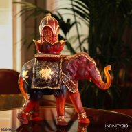 Daum Shalmara Elephant – Limited Edition Crystal Sculpture | Gold Leaf Finish | Patrick Rougereau SKU: 05878