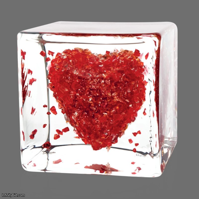 Daum “The Messengers – Cœur (Heart)” Red Crystal Sculpture SKU: 05660