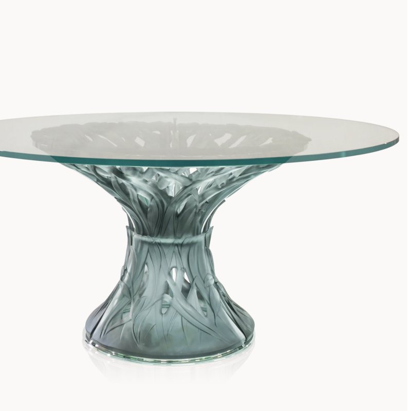 Daum Végétale Table – Blue-Grey Crystal (6 Elements) SKU: 05392-2