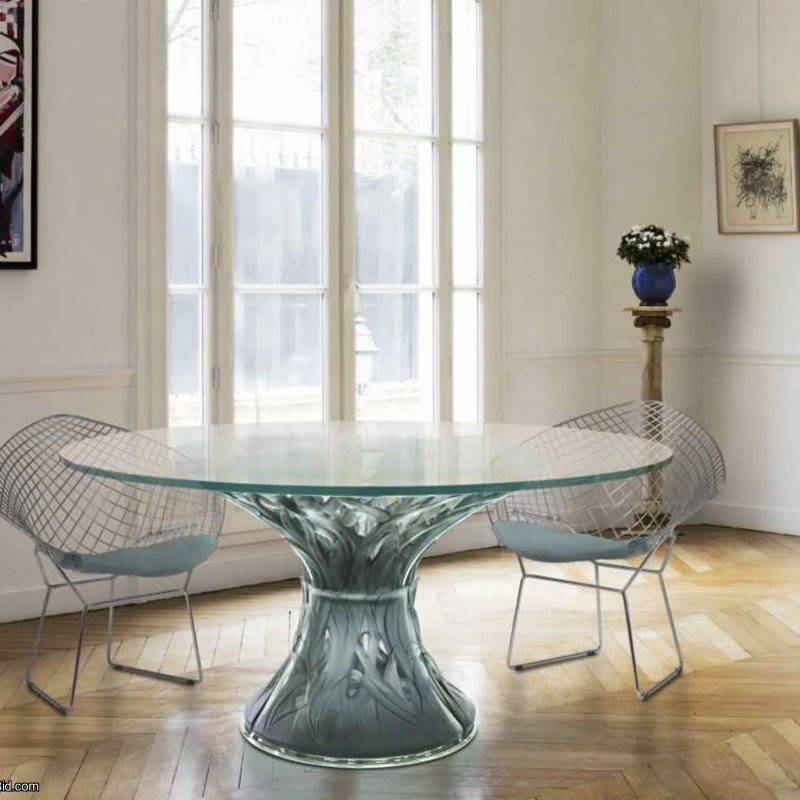 Daum Végétale Table – Blue-Grey Crystal (6 Elements) SKU: 05392-2