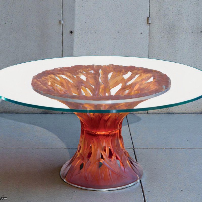 Daum Végétale Table – Amber Crystal (6 Elements) SKU: 05392-1