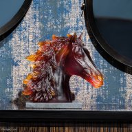 Daum “Amber Horse Head” Sculpture Limited Edition of 500  SKU: 05696