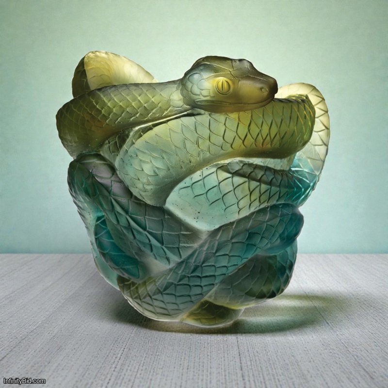 Daum Snake Vase – Limited Edition of 888 SKU: 05249-2