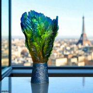 Daum Magnum Vase – Fleur de Paon Exotique | Monumental Masterpiece in Crystal & Bronze SKU: 05724-2