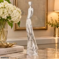 Daum "Charlotte in White and Silver" Limited Edition Sculpture by Jean-Philippe Richard | SKU: 03171-1