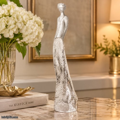 Daum "Charlotte in White and Silver" Limited Edition Sculpture by Jean-Philippe Richard | SKU: 03171-1