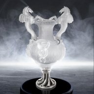 Daum Chevaux Ailés Vase White – Limited Edition Crystal Art 03207-5