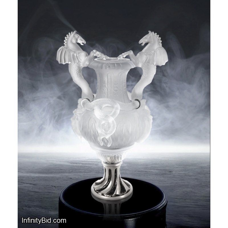Daum Chevaux Ailés Vase White – Limited Edition Crystal Art 03207-5