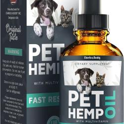 Charlie & Buddy Hеmp Оil for Dogs Cats - Helps Pets with Аnxiеty, Pаin, Strеss, Slееp, Аrthritis, Sеizures Rеlief - Нiр Jоint Hеalth - Cаlming Trеats