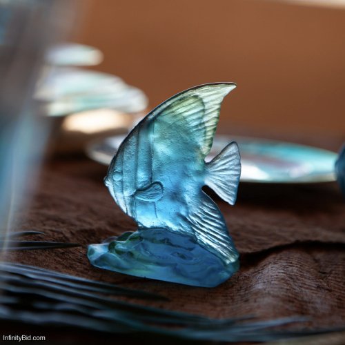 Daum France Maya Collection: Small Platax Fish Sculpture SKU 05812