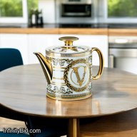 Versace Virtus Gala White Teapot – Cylindrical SKU: 19335-403730-14230