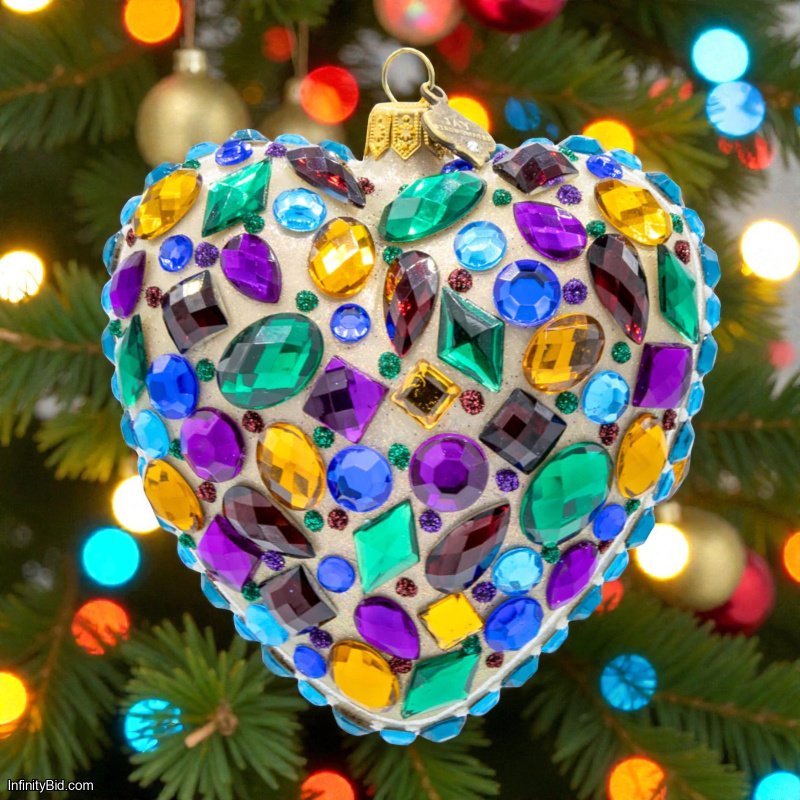 Jay Strongwater Bejeweled Heart Ornament SKU: SDH20119-208