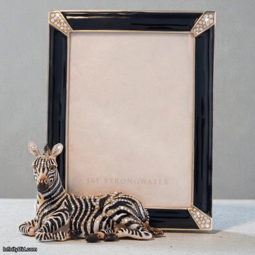 Jay Strongwater 5 x 7 Benton Zebra Frame SKU: SPF5889-251
