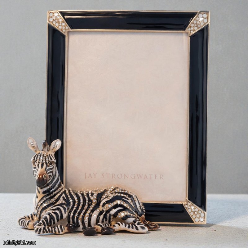 Jay Strongwater 5 x 7 Benton Zebra Frame SKU: SPF5889-251
